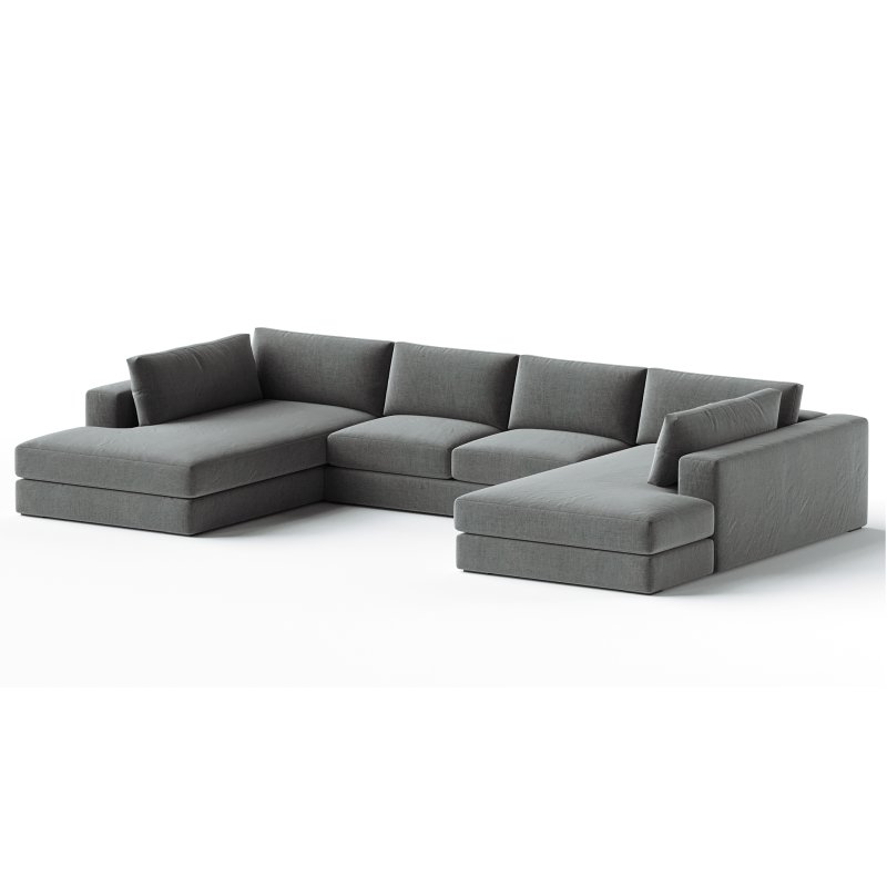 Oceanside 3-Piece Double Bumper Sectional Sofa - Image 2