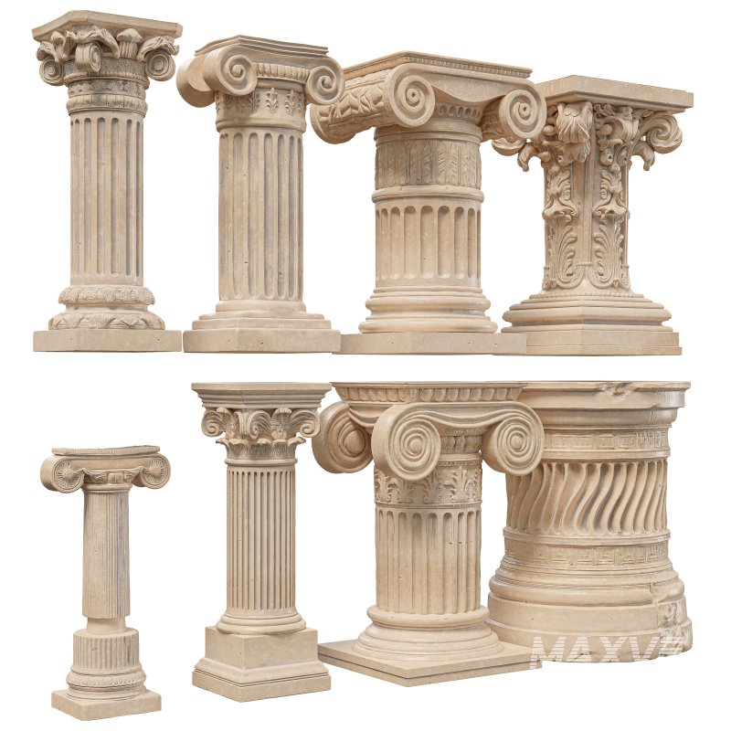08 Classical Architectural Columns Collection -Doric Ionic-Corinthian Orders - Image 3