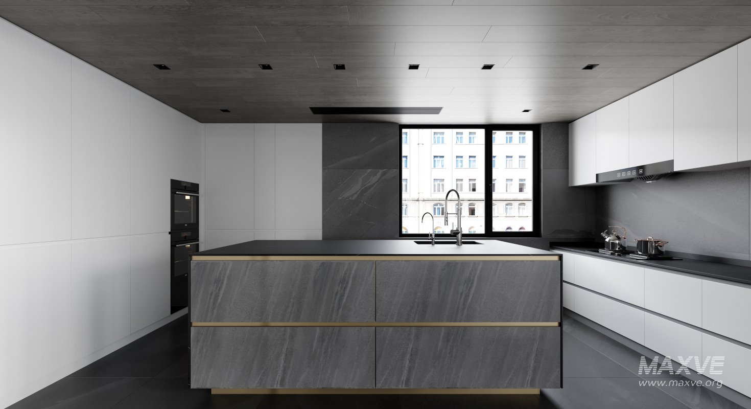 Modern living room and dining room interior scene - Image 8