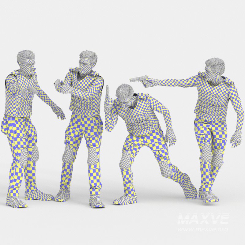 The Army Soldier Man 04 Poses - Image 5