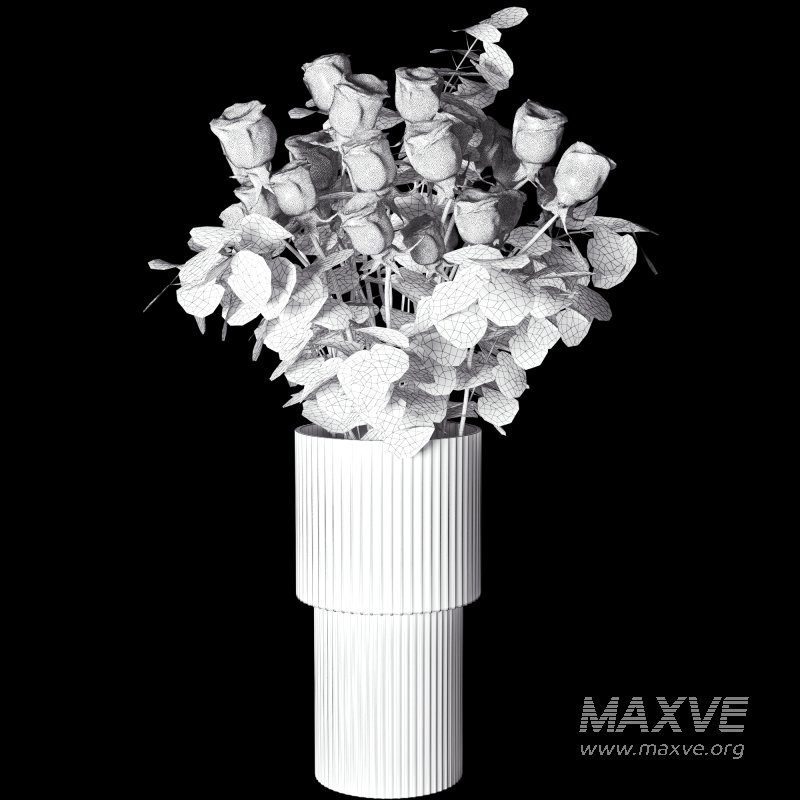 Rose in Glass Vase - Image 5