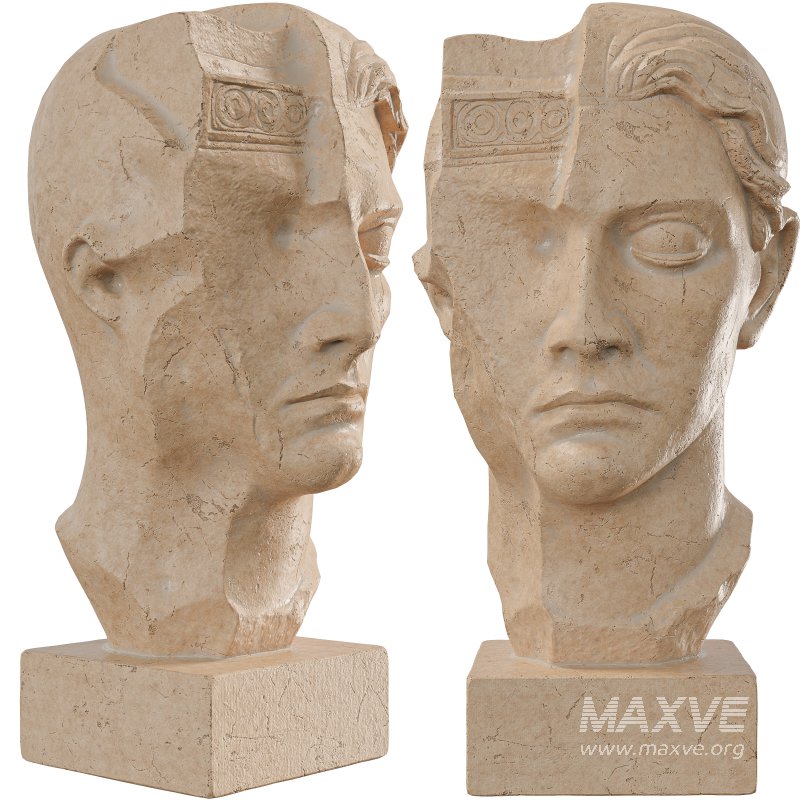 Ancient Greek Man Head Statue - Image 6