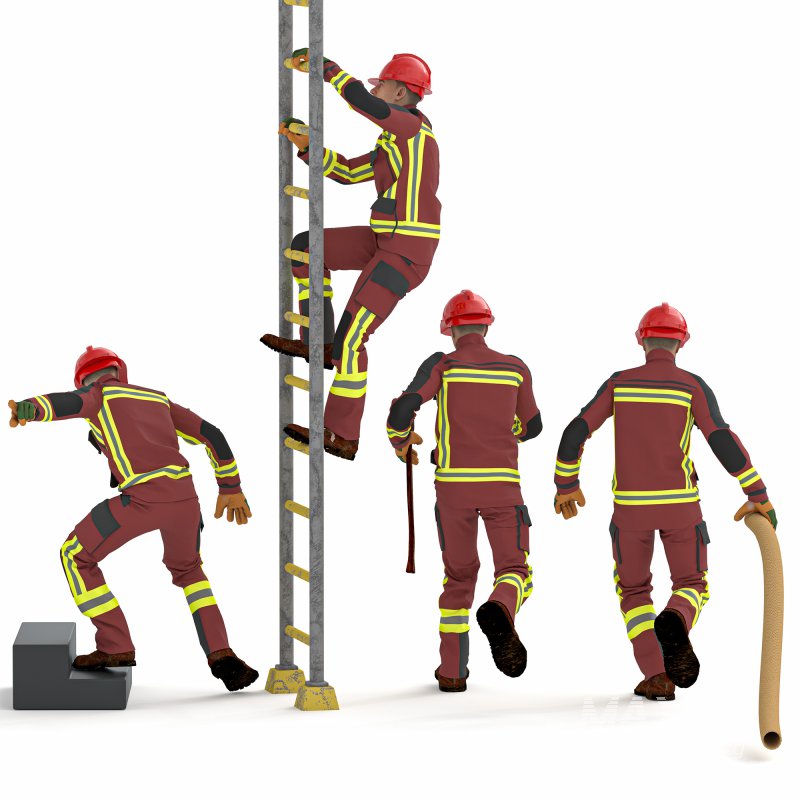 Fireman in 04 Poses - Image 4
