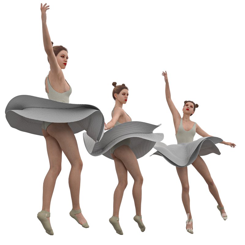 ballerina girl in 3 poses - Image 5