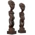Wooden African Couple Stand Statue - Thumbnail 5