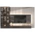 Modern TV Wall Unit with Dark Wood, Marble Back Panel and Glass Cabinets-Set 05 - Thumbnail 2