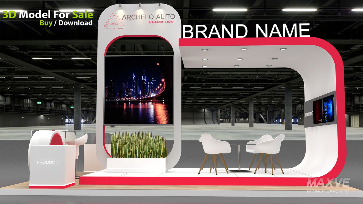 3D Exhibition Booth Model - Image 1