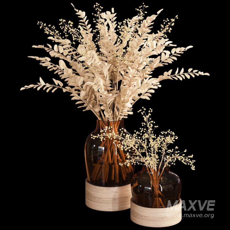 Branches in a bouquet glass vase - Image 6