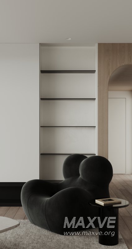 Modern living room and dining room interior scene - Image 8