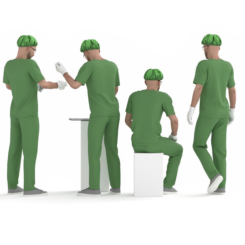 Doctor surgeon 04 poses - Image 3