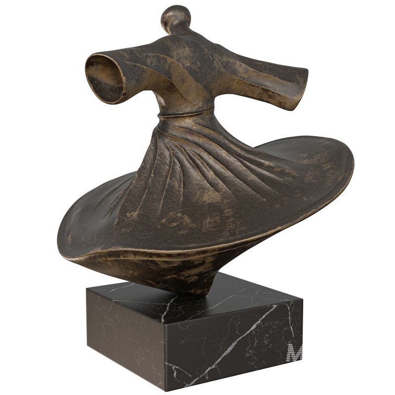 Whirling Dervish Sufi Dancer Statue - Image 3