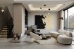 Modern living room and dining room interior scene - Thumbnail 6