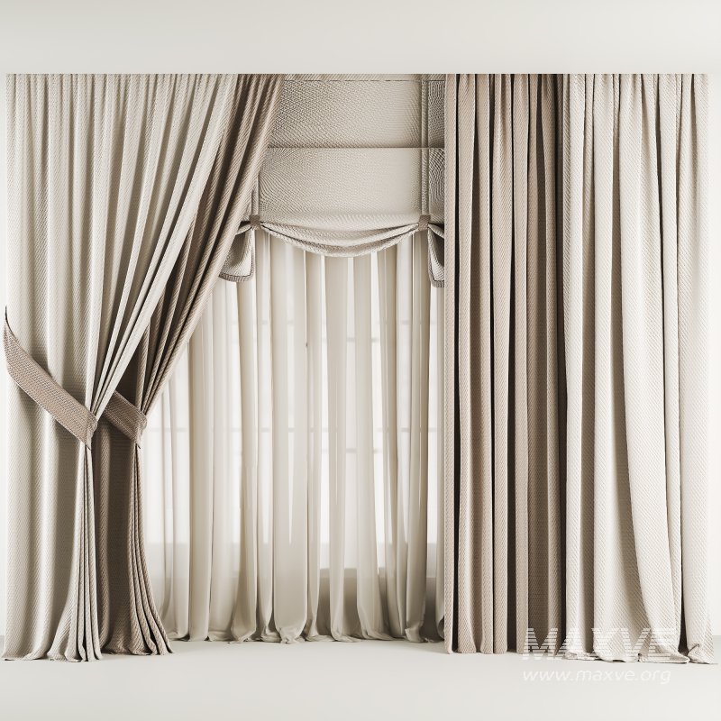 Silk and Cotton Curtain Set 77 - Image 1