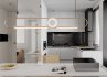 Modern living room and dining room interior scene - Thumbnail 3
