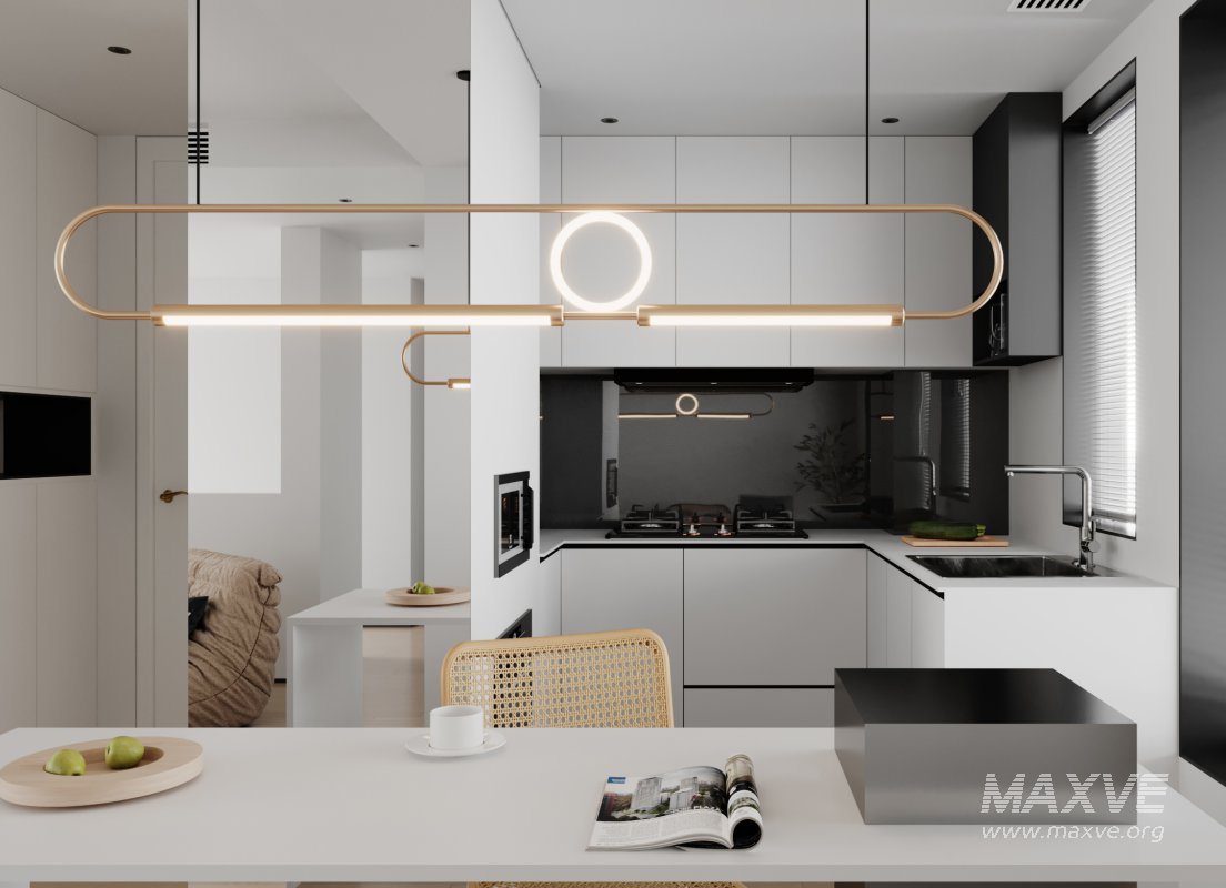 Modern living room and dining room interior scene - Image 3