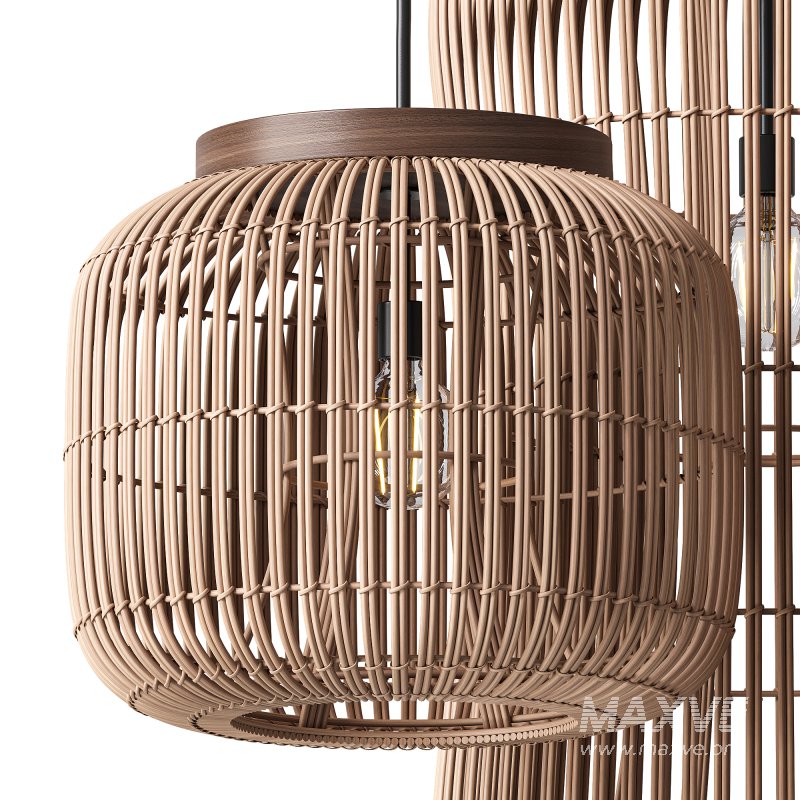Natural Rattan Hanging Lamp - Image 4