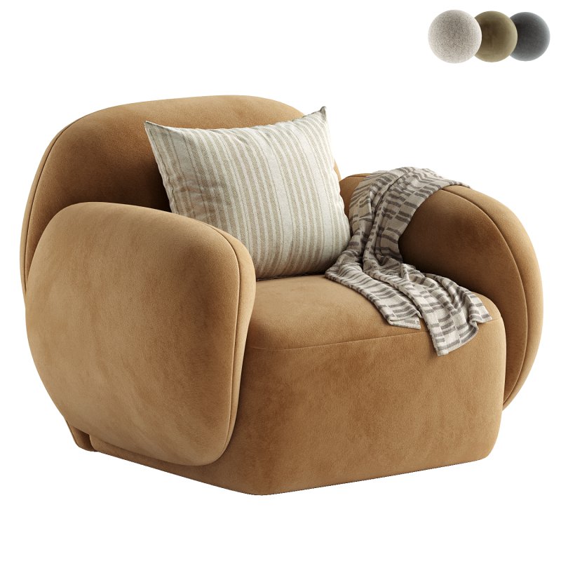 Hazel Beige Lounge Chair - Image 1