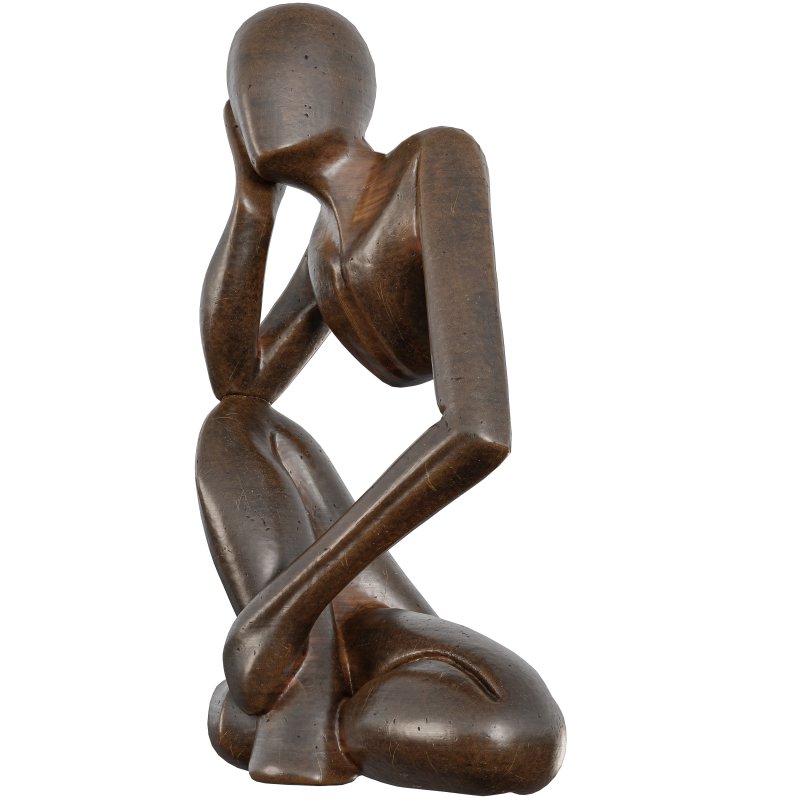 Wooden Thinking Statue - Image 4