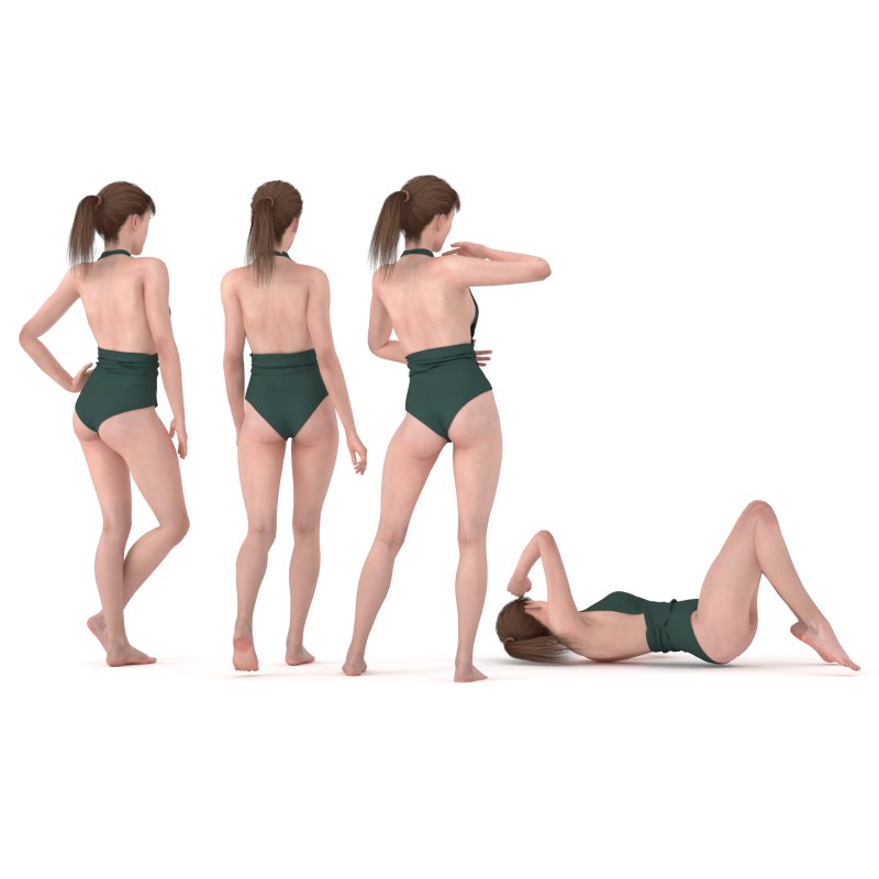 woman_bikini_4 poses - Image 1