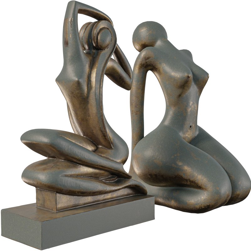 Abstract Bronze Female Figure Sculpture - Image 2
