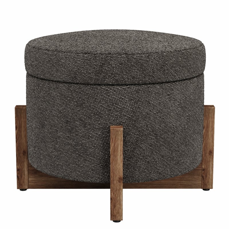 Round Storage Ottoman - Image 3