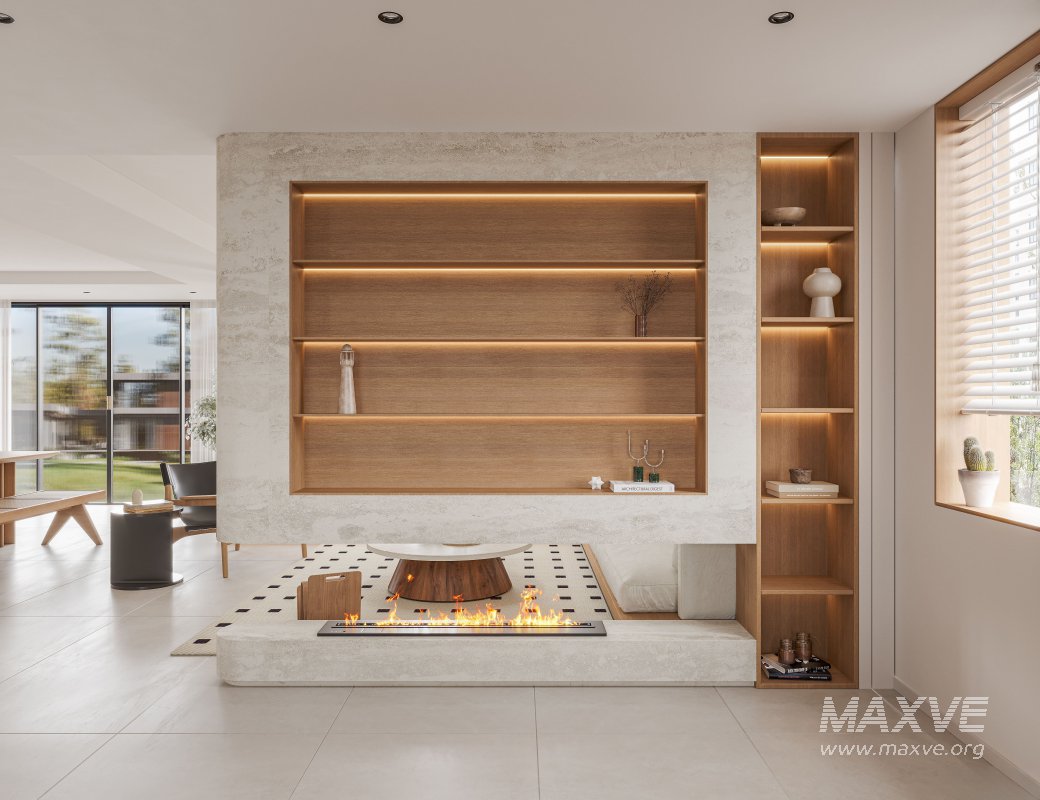 Modern living room and dining room interior scene - Image 6