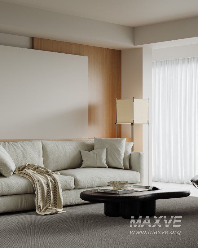 Modern living room and dining room interior scene - Image 6