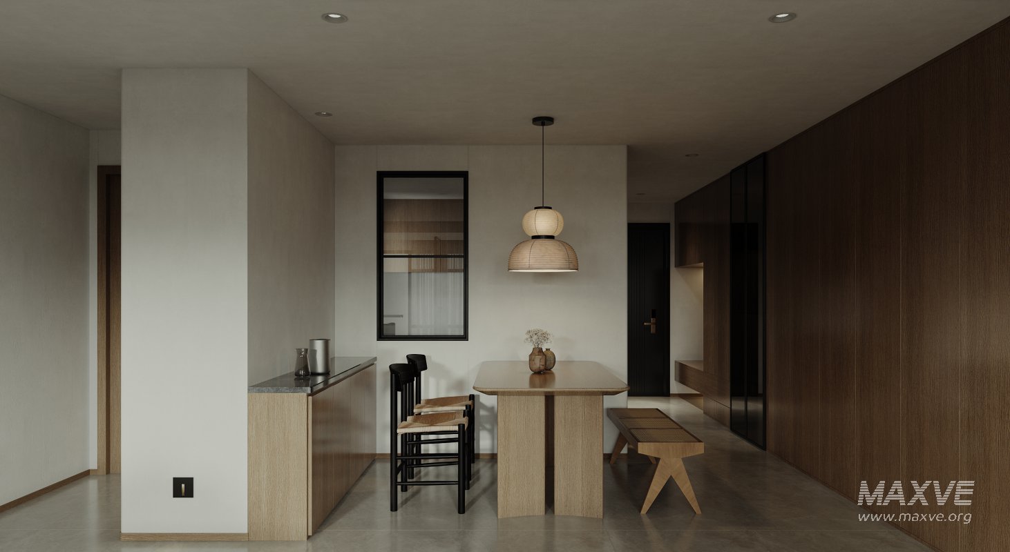 Modern living room and dining room interior scene - Image 3