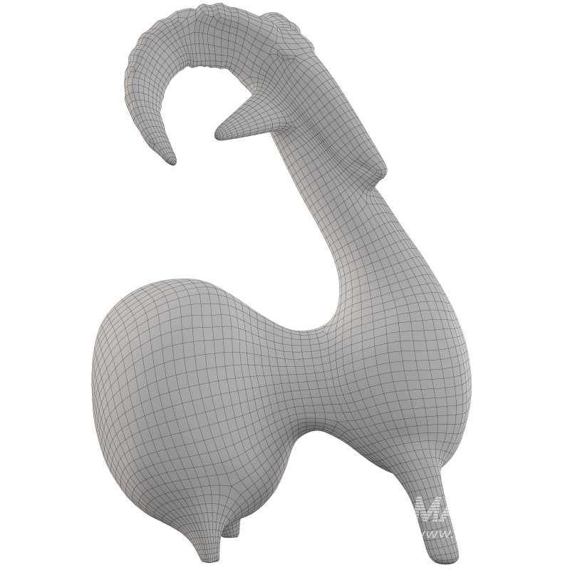 Antique Stylized goat Statue - Image 1