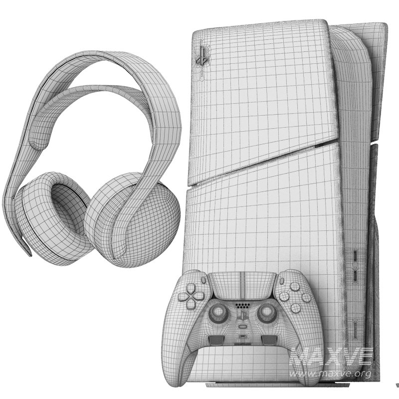 sony playstation 5 slim with headphone and controller - Image 8