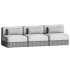 Beaumont Outdoor Teak Three Piece Modular Sofa - Thumbnail 3