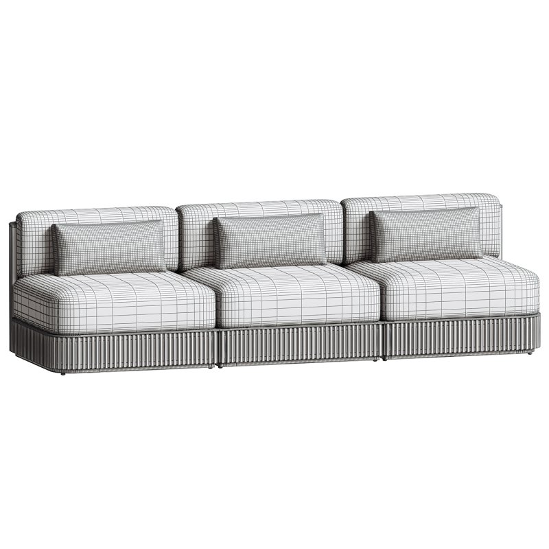 Beaumont Outdoor Teak Three Piece Modular Sofa - Image 3