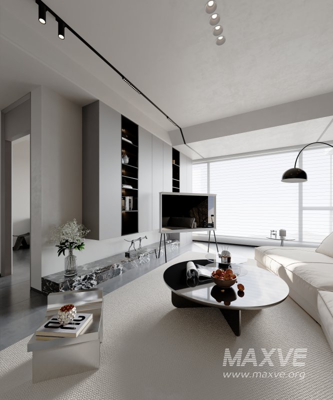 Modern living room and dining room interior scene - Image 5