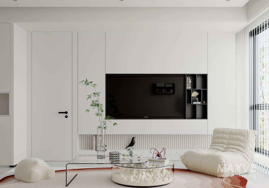 Modern living room and dining room interior scene - Image 6