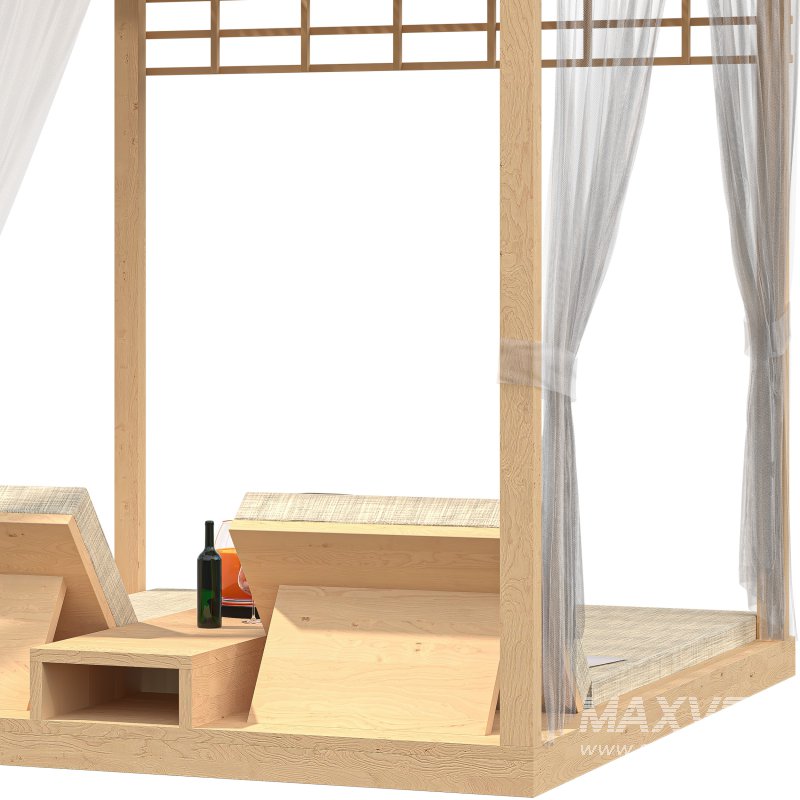 Relaxing Canopy – Modern Outdoor Lounge 3D Scene - Image 5