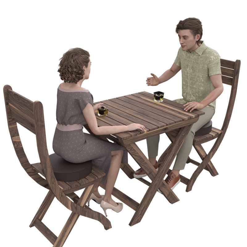 man and woman dining scene - Image 3