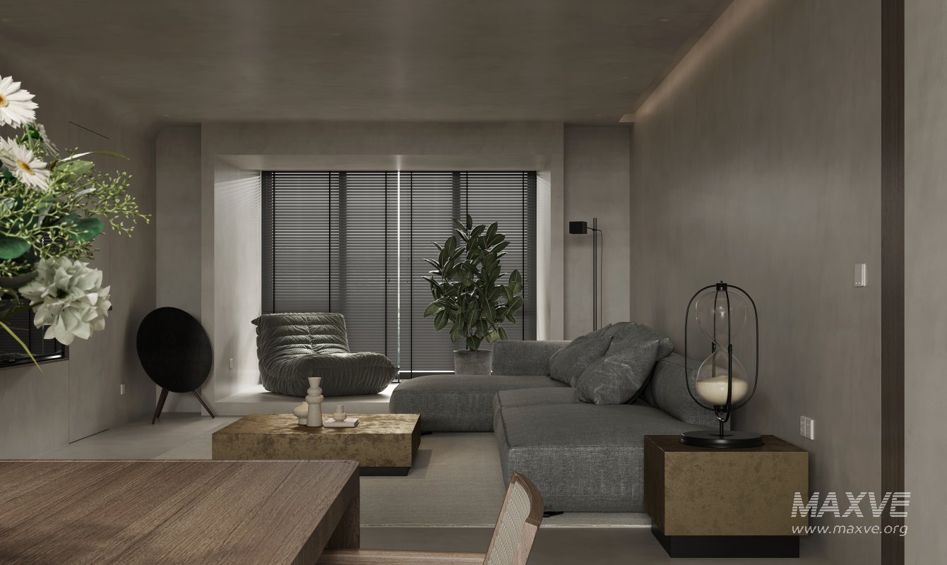 Modern living room and dining room interior scene - Image 4