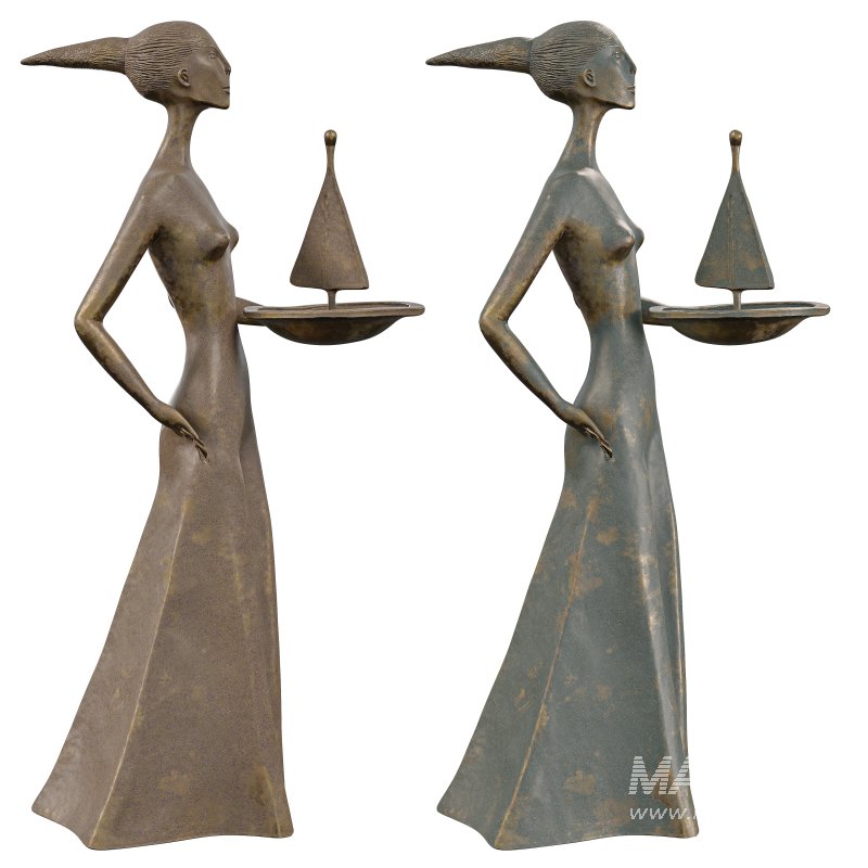 Balance of Life Abstract Female with Sailboat - Image 1