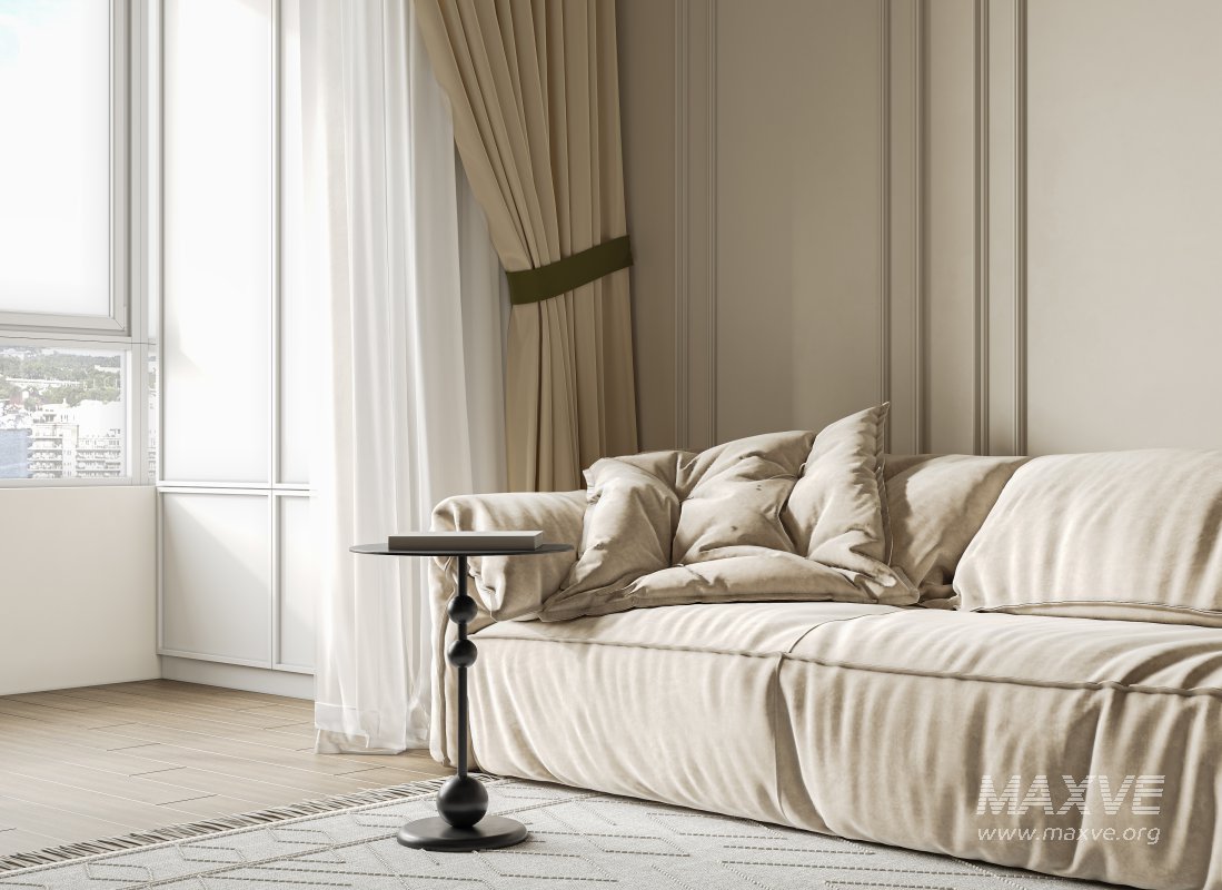 Modern living room and dining room interior scene - Image 1