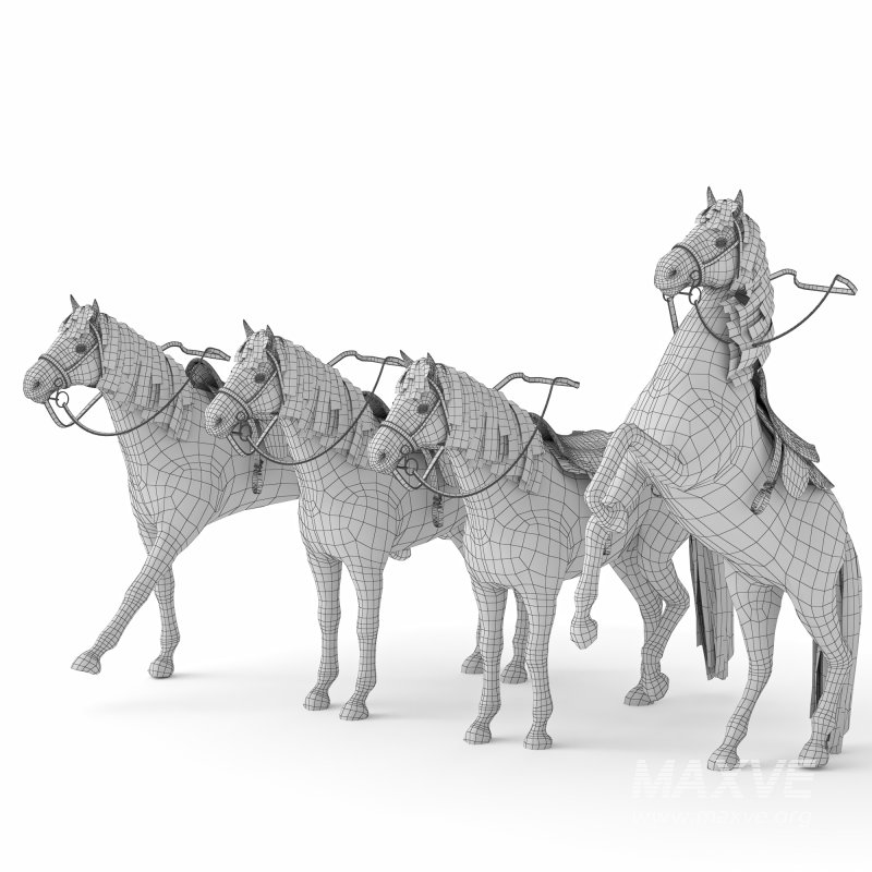 Horse in 04 Poses - Image 2