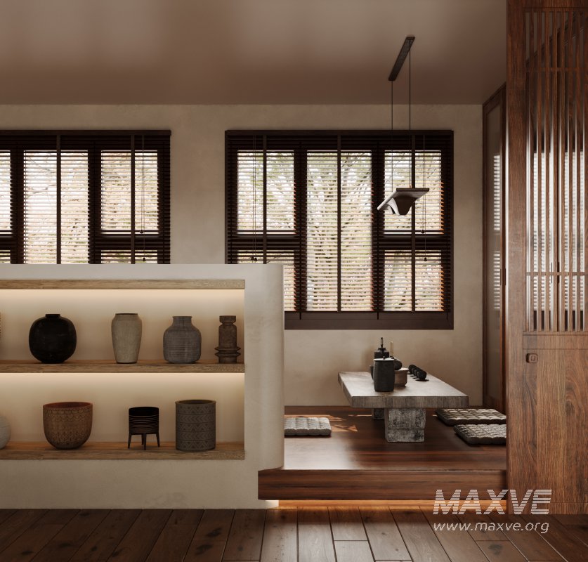 Wabi-sabi living room dining room bedroom - Image 9