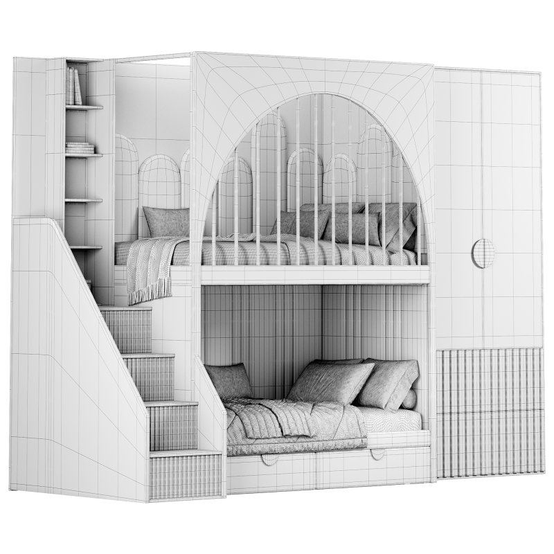 Girls room Childrens locker Bed - Image 1