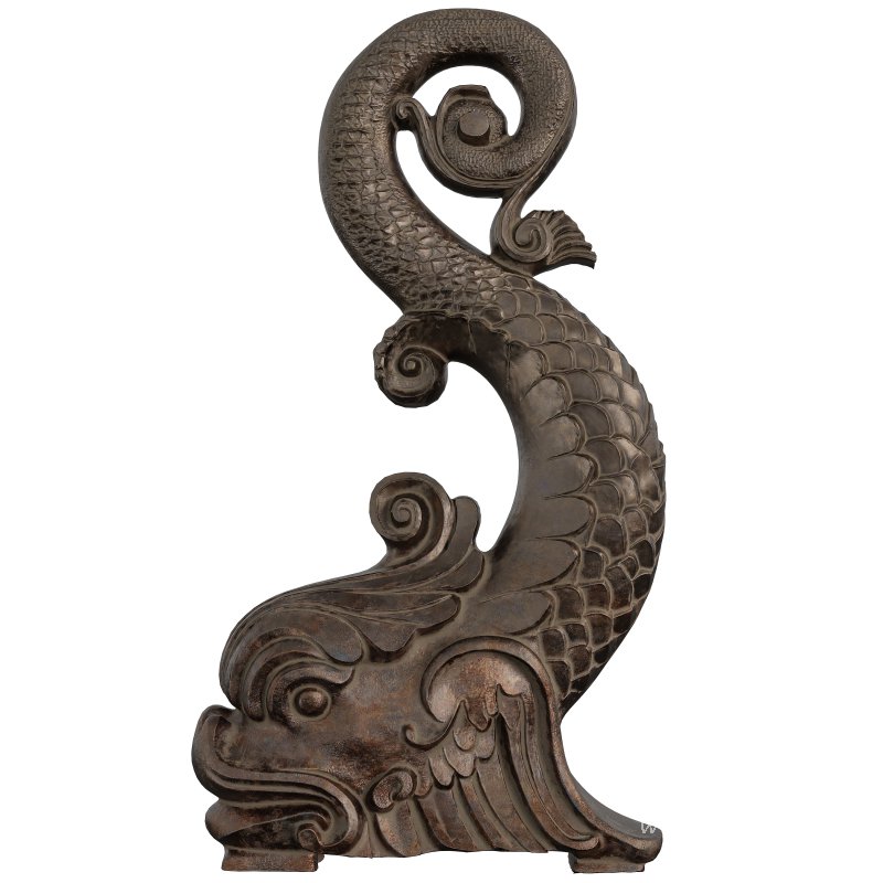 Antique Asian Dragon Architectural Ornaments - Image 4