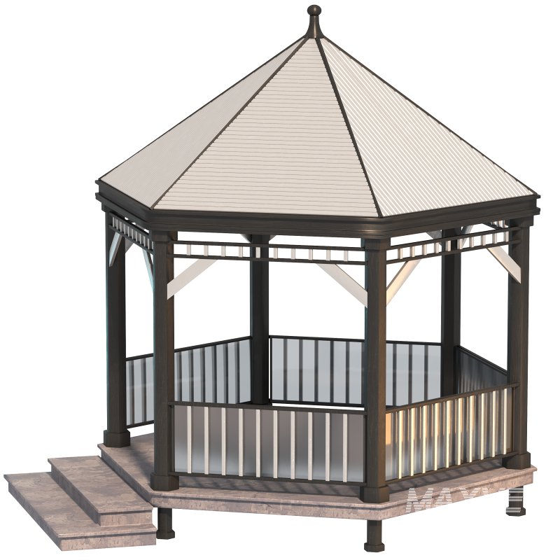 Modern Glass & Steel Gazebo - Image 6