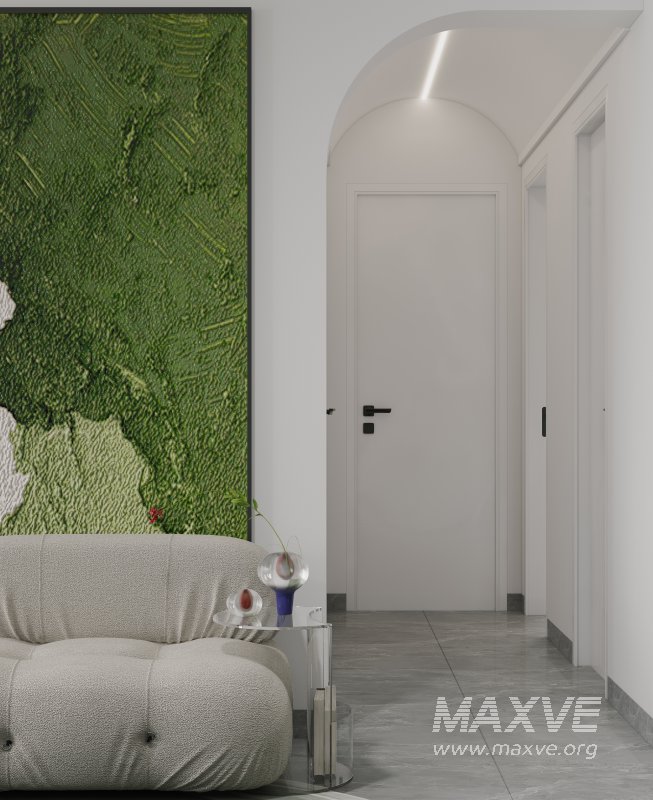 Modern living room and dining room bedroom interior scene - Image 8