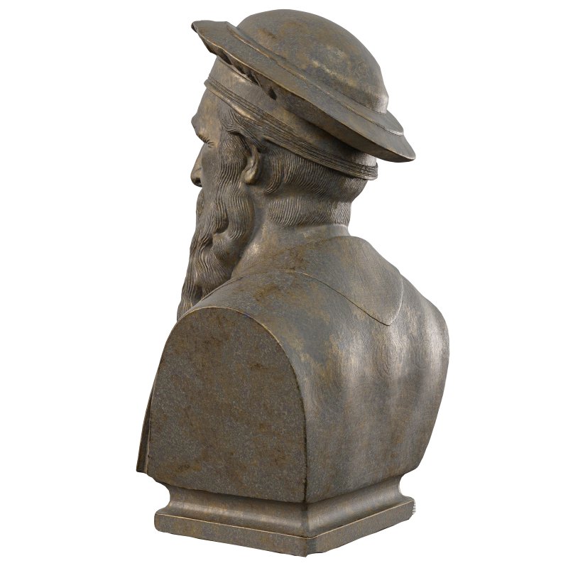 Antique Leonardo_da_Vinci Statue - Image 3