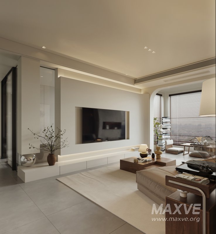 Modern living room and dining room interior scene - Image 2