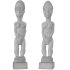 Wooden African Couple Stand Statue - Thumbnail 4