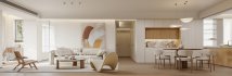 Modern living room and dining room interior scene - Thumbnail 1