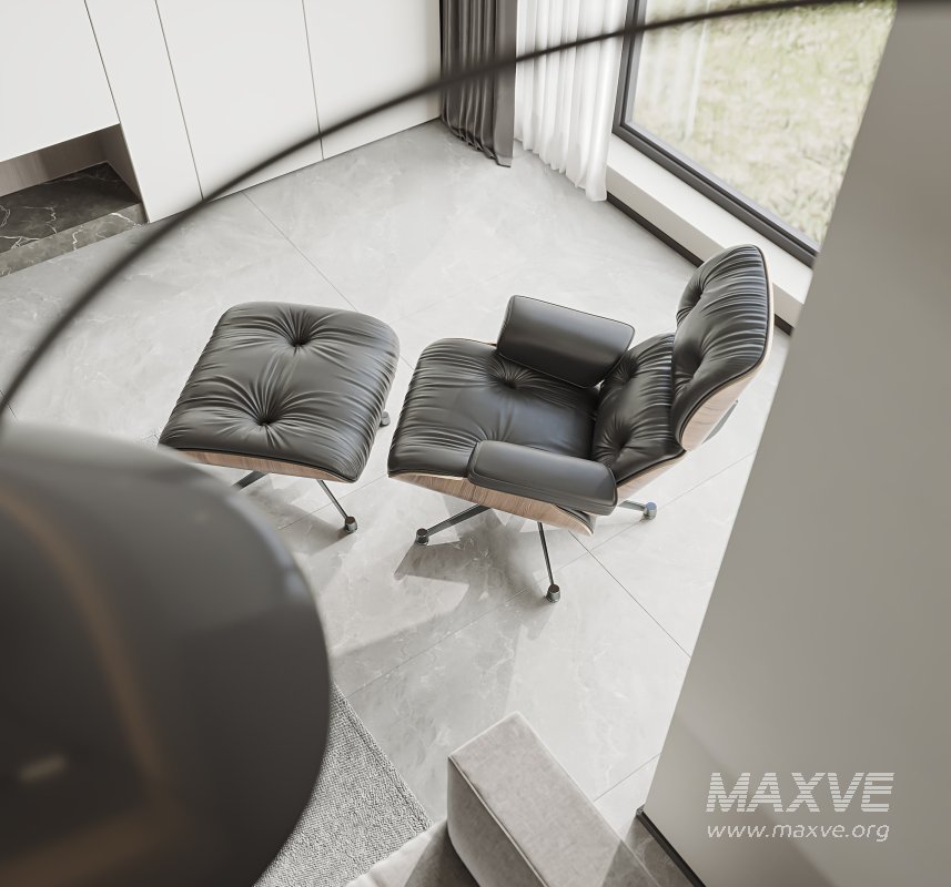 Modern living room and dining room interior scene - Image 11